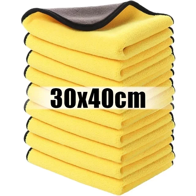 30x40CM Car Wash Microfiber Towel Car Cleaning Drying Cloth Kitchen Care Detailing Car Wash Towel Cleaning Cloths 3/20PCS