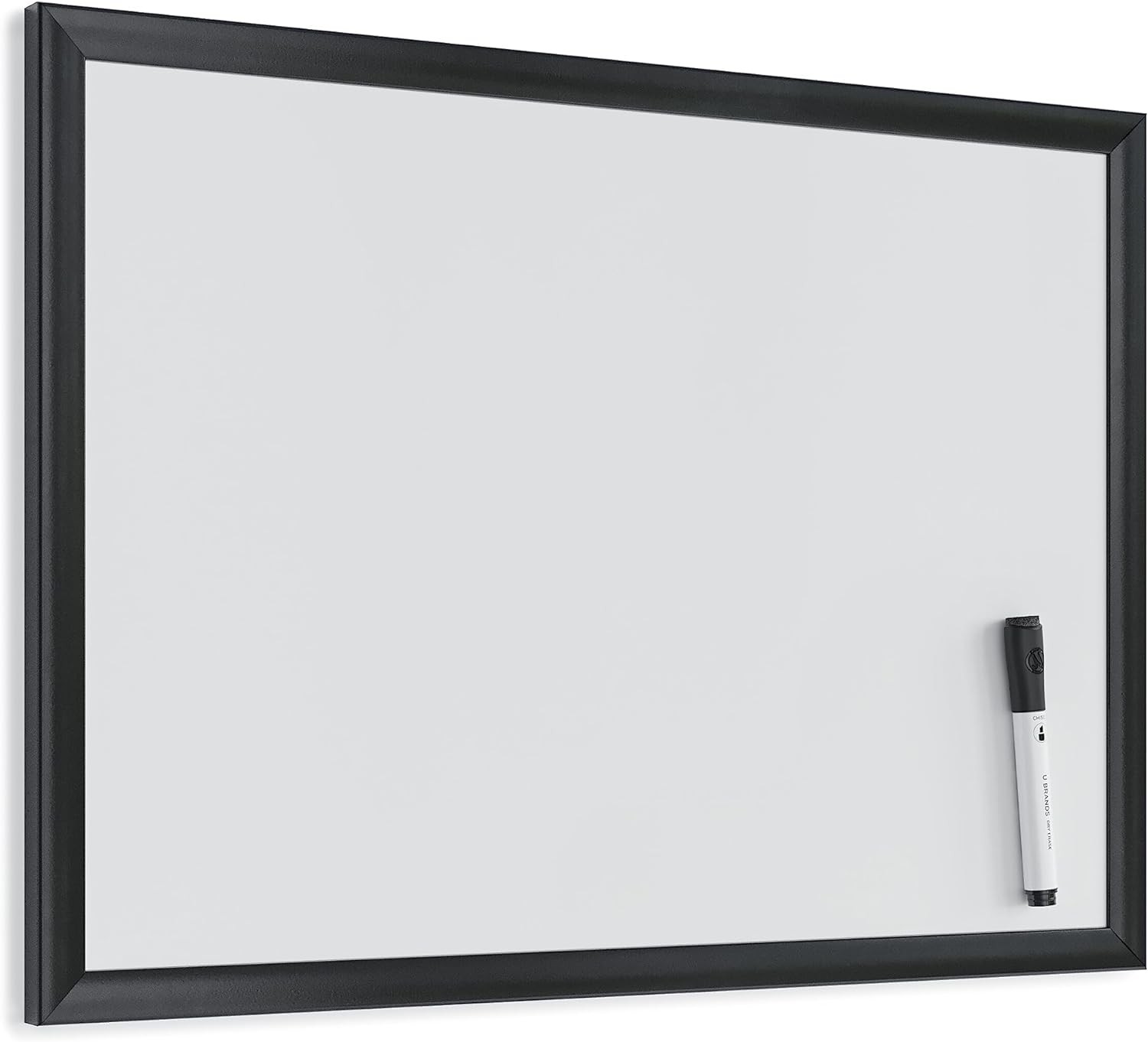 U Brands Magnetic Dry Erase Board, 17 x 23 Inches, Black Wood Frame (307U00-01)