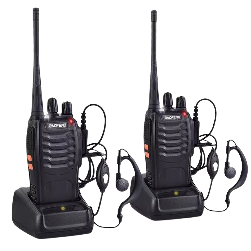 Pair of Baofeng Radio Call Walkie Talkie Two-Way Radios - Black