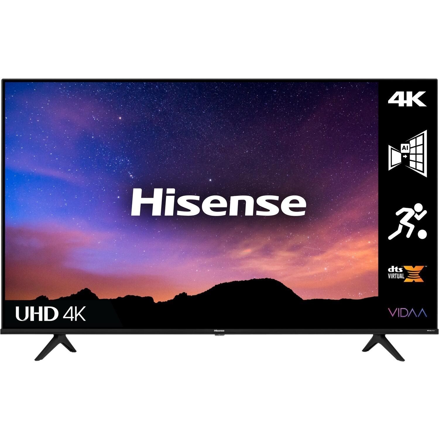 Hisense 43" 4K UHD Smart LED TV – Netflix, YouTube, Prime Video Compatible - Black