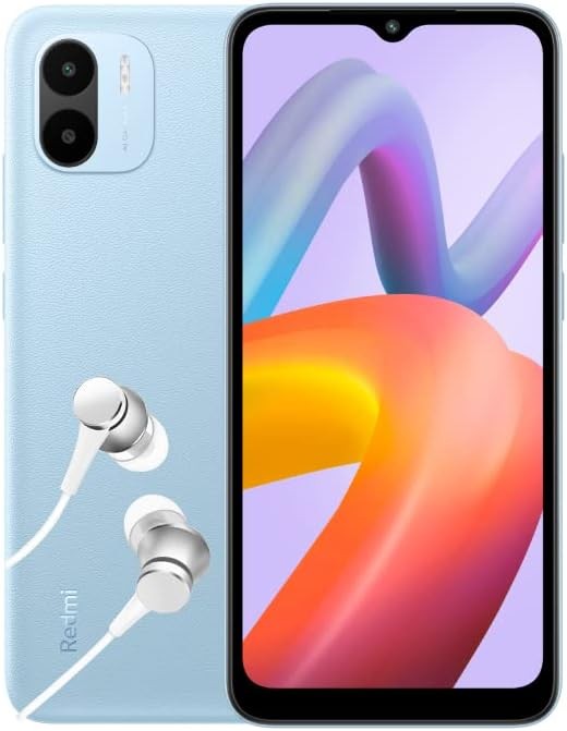 Xiaomi Redmi A2 Smartphone + Headphones, 2 + 32 GB, Mobile Phone without Contract, 6.52 Inch HD + Display, 5,000 mAh, MediaTekHelio G36, 8MP AI Dual Camera, Dual SIM, Blue (German Version)