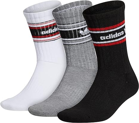 adidas Originals Mixed Graphics Cushioned Crew Socks (3-Pair)