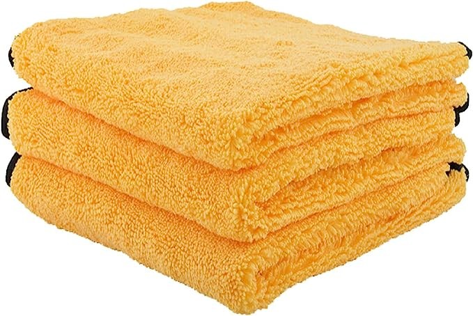 Microfiber Drying Chamois, Gold, 3 Pack, 24" x 16"