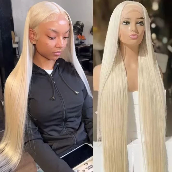 613 Blonde Malaysian Silky Straight 13x4 HD Lace Front Virgin Human Hair Wig