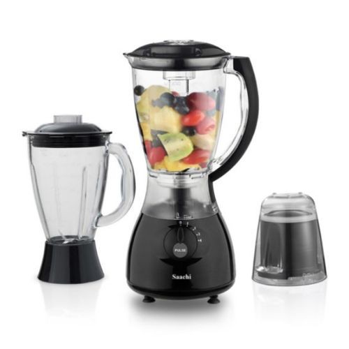 Saachi 2 Jars Blender + Grinder, Pulse Function, Auto-Clean Capability , 1.5 litres- Black