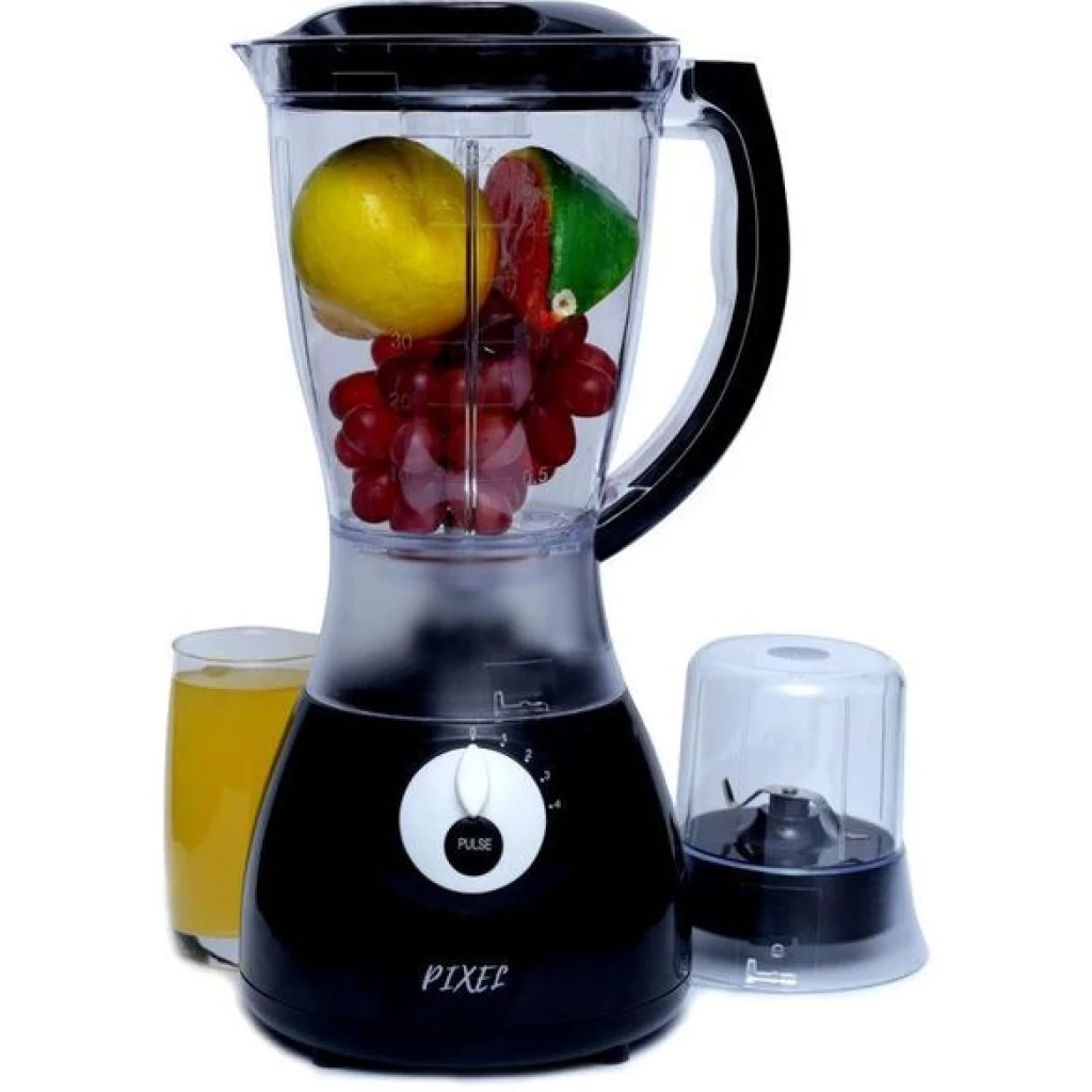 Pixel 1.5 Litres Jar Blender, 2 In1 Double – Black