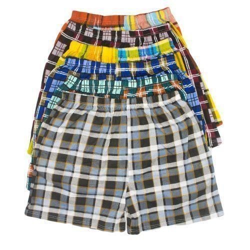 Fashion 6Pcs Soft Cotton Checked Men's Boxers – Multicolor