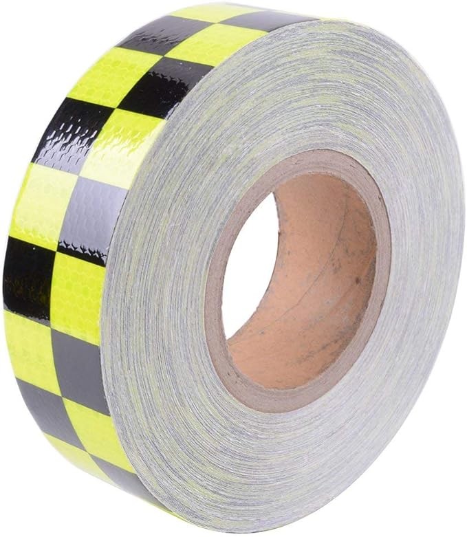 Reflective Safety Tape - 2"x 33ft (5CM x 10M), Yellow Black