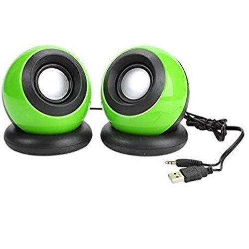 USB Computer Phone, Laptop Speakers - Green