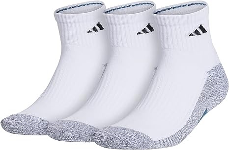 adidas Men's Cushioned Quarter Socks (3-pair)