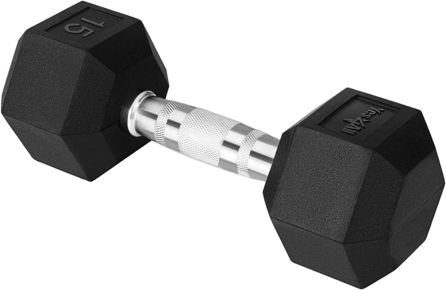 Yes4All Chrome Grip Encased Hex Dumbbells – Hand Weights With Anti-Slip 10-30 LBS Single