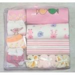 10 Pack Of Baby 3 Overalls + 3 Wash Towels + 4 Pairs Of Socks - Multiple Designs