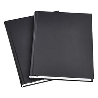 Professional Journal, 10.5X7.5 inches, Black, 2-Pack