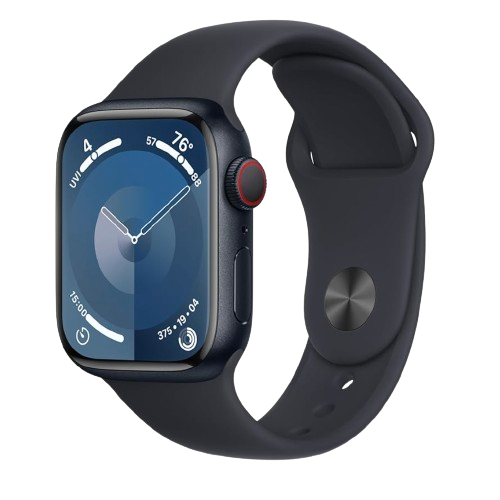 Smartwatch with Midnight Aluminum Case with Midnight Sport Band S/M. Fitness Tracker, ECG Apps, Always-On Retina Display