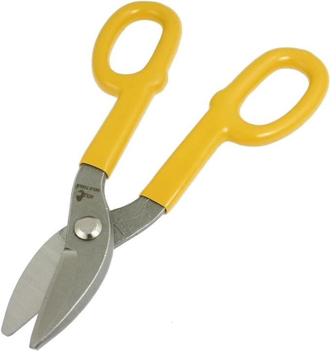 Length Yellow Loop Grips Metal Shearing Cutting Snips Scissors