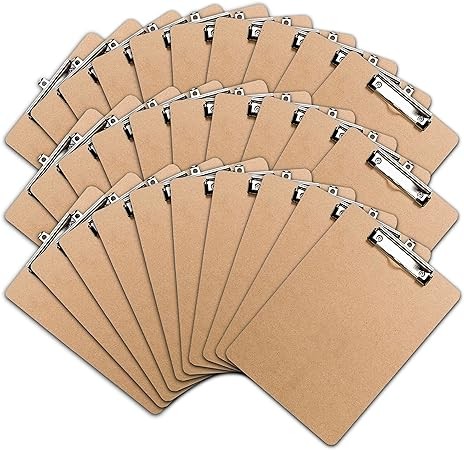 Office Solutions Direct Wood Clipboards with Low Profile Clip (Set of 30) - Bulk Pack of Heavy Duty Classic Clipboards for Classroom, Office, or Calendar Use