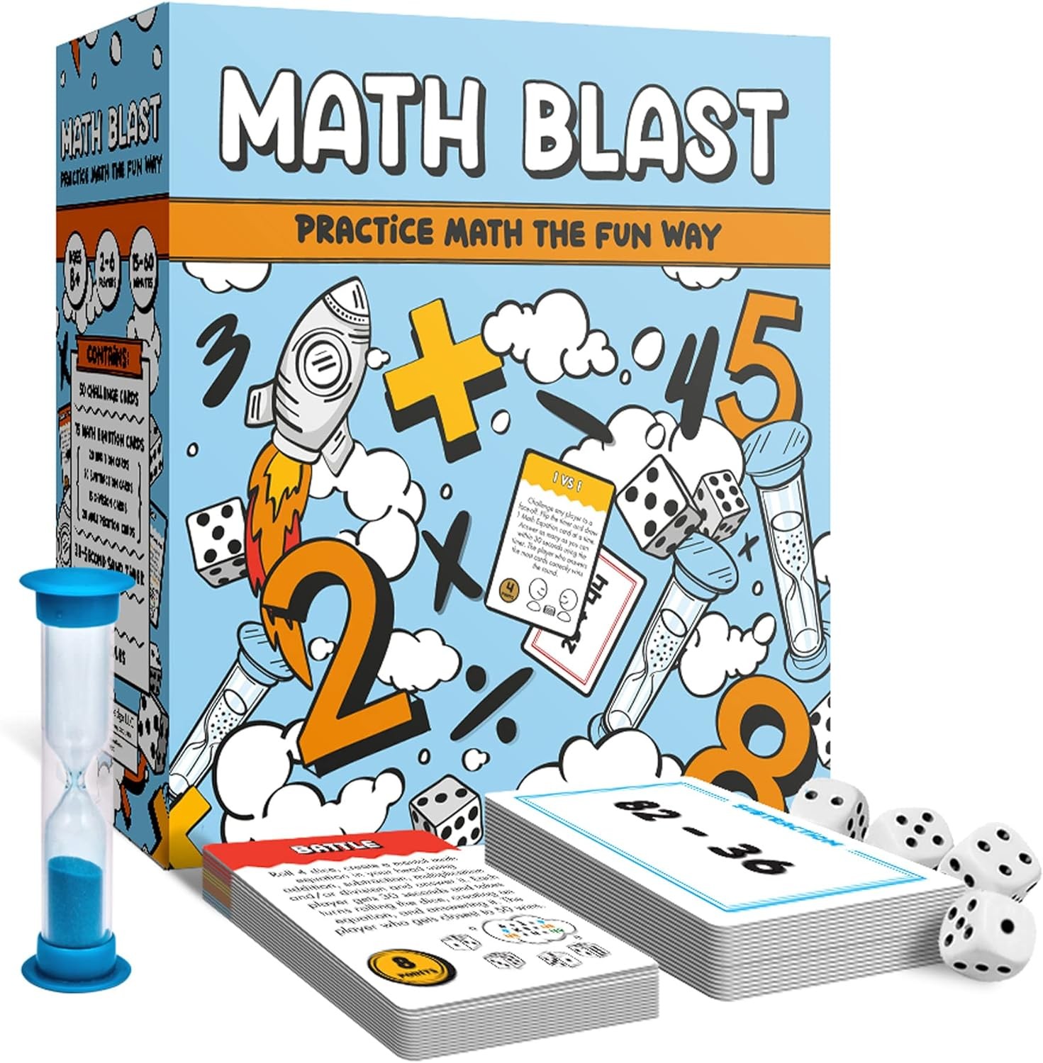 Math Blast! Math Game for Kids 8-12 & Over | Fun Educational Game for Home or Classroom - Practice Math The Fun Way