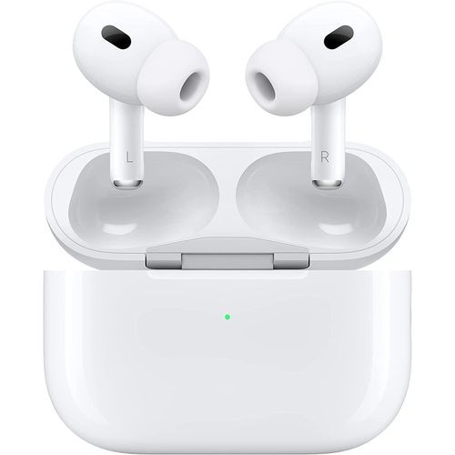 The Apple AirPods Pro (2nd Generation) are wireless earbuds available in a white color option.