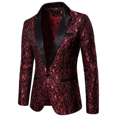 Men's Single on B Jacket Wedding-Red