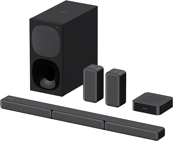 Sony HT-S40R 5.1ch 600W Soundbar for TV with Subwoofer and Wireless Rear Speakers with Bluetooth