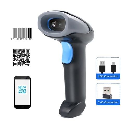 Handheld Barcode Scanner 1D/2D/QR 2.4G Wireless & USB Wired