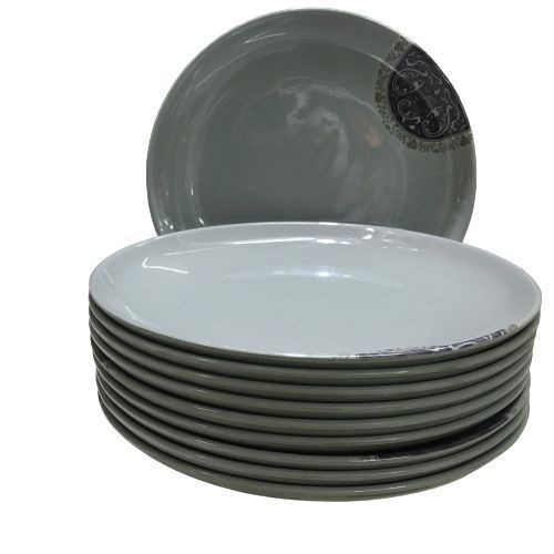 Heavy Melamine Plates - Grey