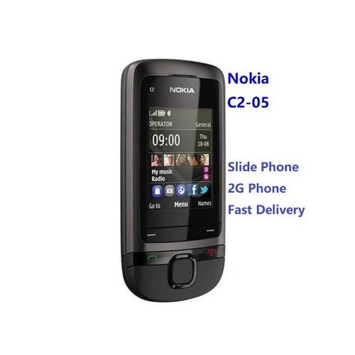 Nokia C2-05 2GSM 2.0'' Slide Touch &Type Mp3 Player Mobile Phone