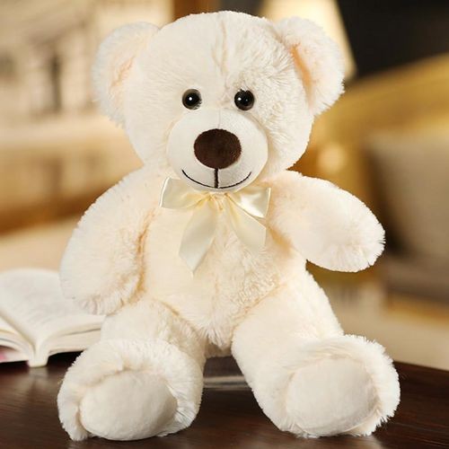 Kawaii Teddy Bear with Roses Plush Toy Soft Bear Stuffed Doll Romantic Gift for Lover Home Decor Valentine's Day Gifts for Girls