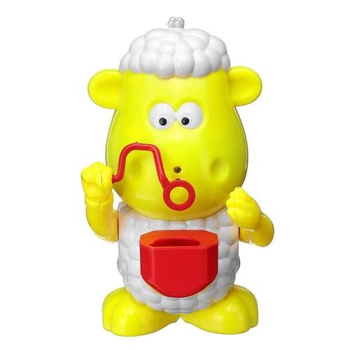 Kids Electric Bubble Tub Sheep Music Toy Automatic Shower Machine Blower Maker Yellow