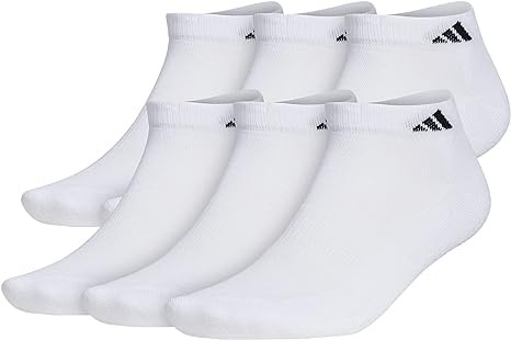 adidas Men's Athletic Cushioned Low Cut Socks with Arch Compression for a Secure Fit (6-Pair)