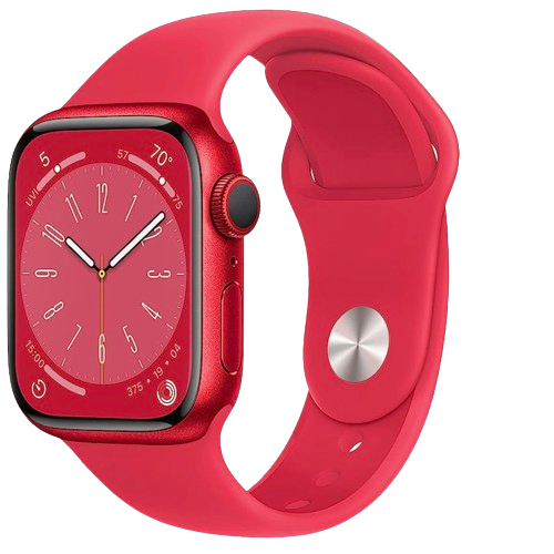 Smart watch w/PRODUCT RED Aluminum Case w/ (PRODUCT) RED Sport Band-S/M. Fitness Tracker, Blood Oxygen & ECG Apps, Always-On Retina Display, Water Resistant