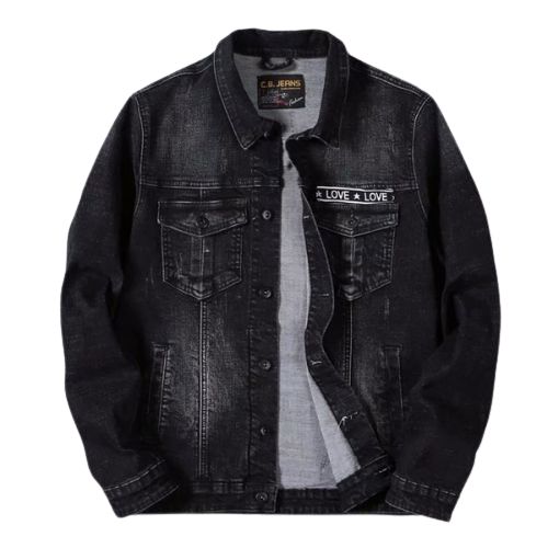 Men's Knitted Sleeve Denim Jacket