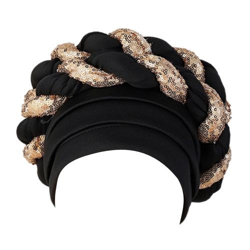 Female Fashion African Headscarf Birthday Gift Black