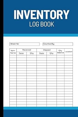 Inventory Log: Stock Management Record book