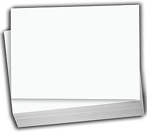 Hamilco White Cardstock Thick Paper - Blank Index Flash Note & Post Cards - Greeting Invitations Stationary 4 X 6" Heavy Weight 80 lb Card Stock for Printer - 100 Pack