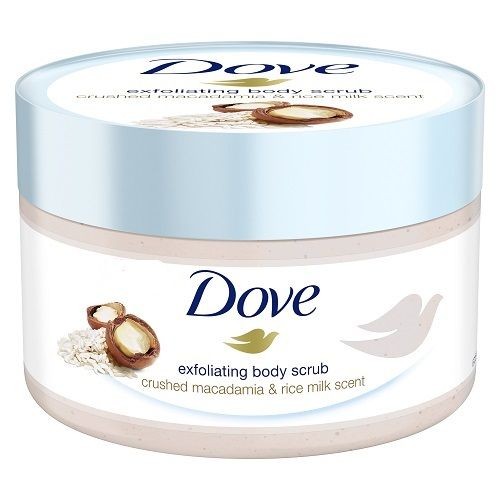 Dove Exfoliating Body Scrub Crushed Macadamia & Rice Milk Scent 225ml