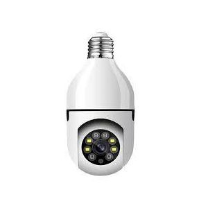 1080P Wireless 360 Rotate Auto Tracking Panoramic Bulb Camera Light Wifi PTZ I P Cam - White