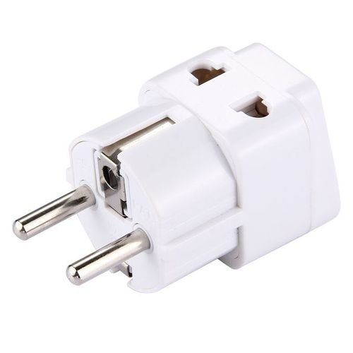 WD-9 Plug Adapter Travel Power Adaptor With Europe Socket Plug(White)