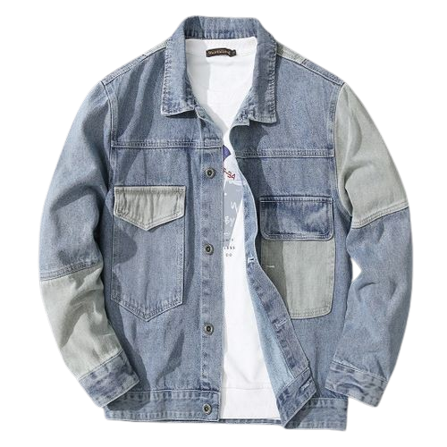 Men's Casual Button Down Denim Jacket Classic Jean Coat