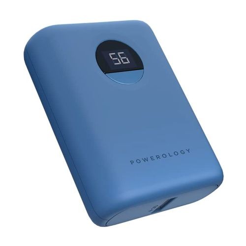 Powerology Ultra-Compact 10000 mAh Fast Charging Power Bank - Blue