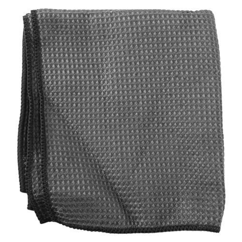 2Pc Car Wash Towel Glass Cleaning Water Drying Microfiber Window Clean Wipe Auto Detailing Waffle Weave For Kitchen Bath ,Dark Gray