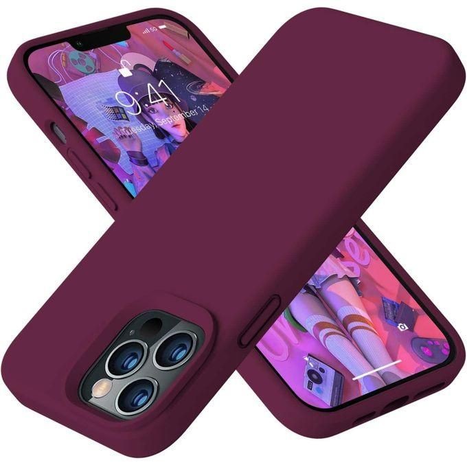 Apple Silicone Phone Case For Iphone 11 12 13 14 15 Pro Max X Xs Max Shockproof Case Cover-Purple