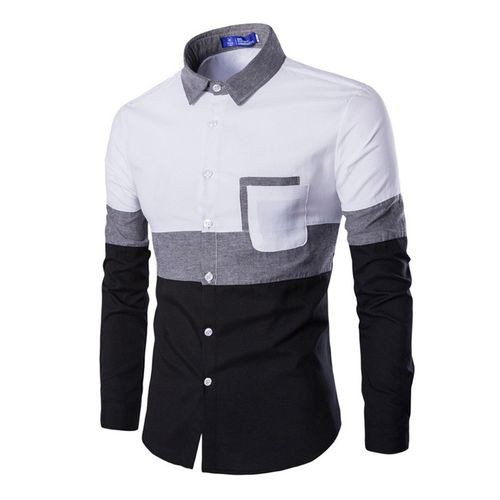 Cotton Dress Shirts Mens Casual Slim Fit Shirt Long Sleeve Fashion Men Shirts