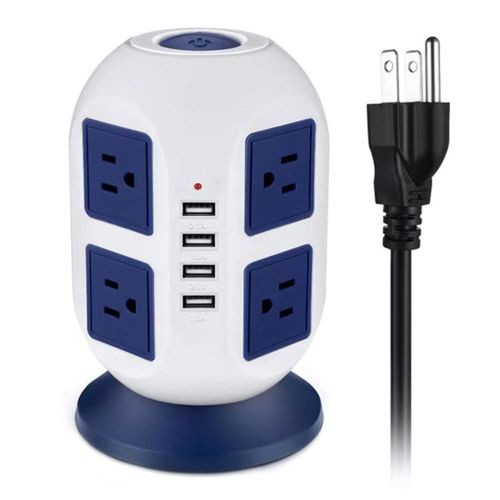 8-Outlet Tower Surge Protector with 4 USB Ports