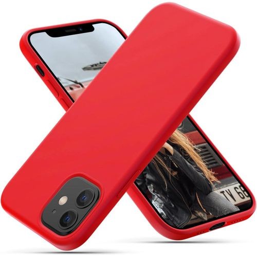 Apple Silicone Phone Case For Iphone 11 12 13 14 15 Pro Max X Xs Max Shockproof Case Cover- Red