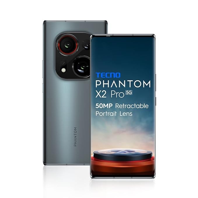 Used (Refurbished) Tecno Phantom X2 Pro 5G Stardust Grey (12GB RAM,256GB Storage) | World's 1st Retractable 50MP Portrait Lens | World's 1st 4nm Dimensity 9000 5G Processor