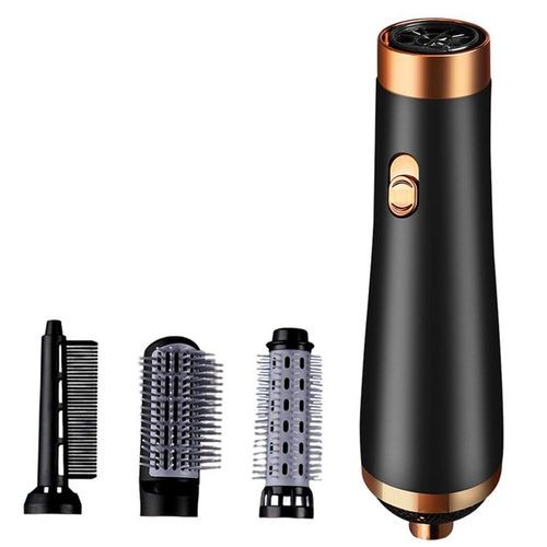 Hair Dryer Styler Straightener Curler Comb Hot Air Brush For Black